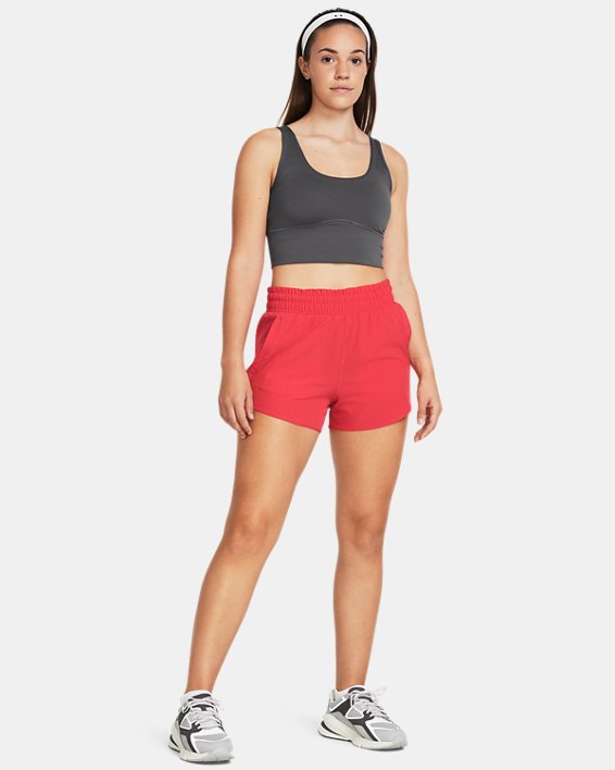Shorts de tejido de 8 cm (3 in) UA Flex para mujer, Red, pdpMainDesktop image number 2